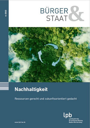 Das Bild zeigt das Titelbild der Zeitschrift "Bürger & Staat" zum Thema Nachhaltigkeit (Ausgabe 04/2022).